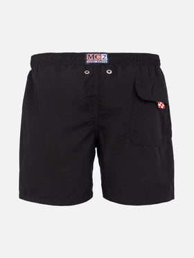 Badeshorts für Jungen mit Lucifer-Stickerei