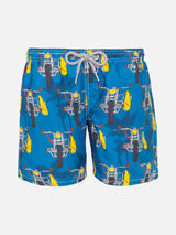 Jungen-Badeshorts mit Motorrad-Print