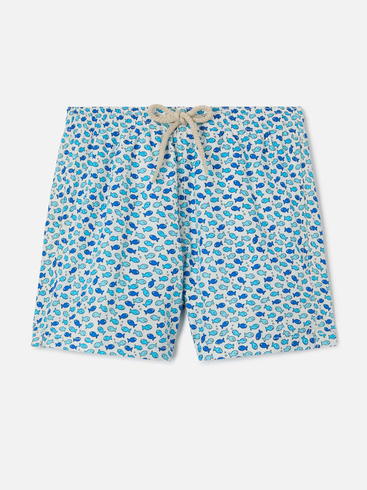 Jean Lighting swim shorts with Little Fish all-over print