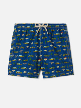Jean Lighting swim shorts with Dinosaurs and Cars all-over print