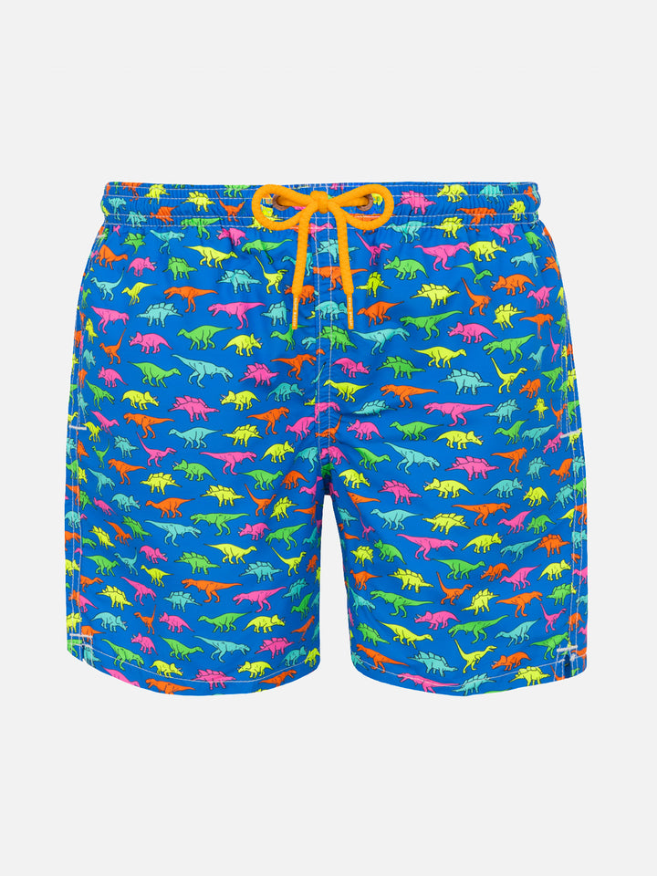 Boy swim shorts with multicolor dinosaur print - MC2 Saint Barth