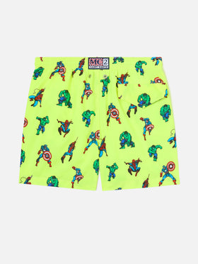 Bañador corto Jean Lighting con estampado integral Marvel Superhero | Special Edition 