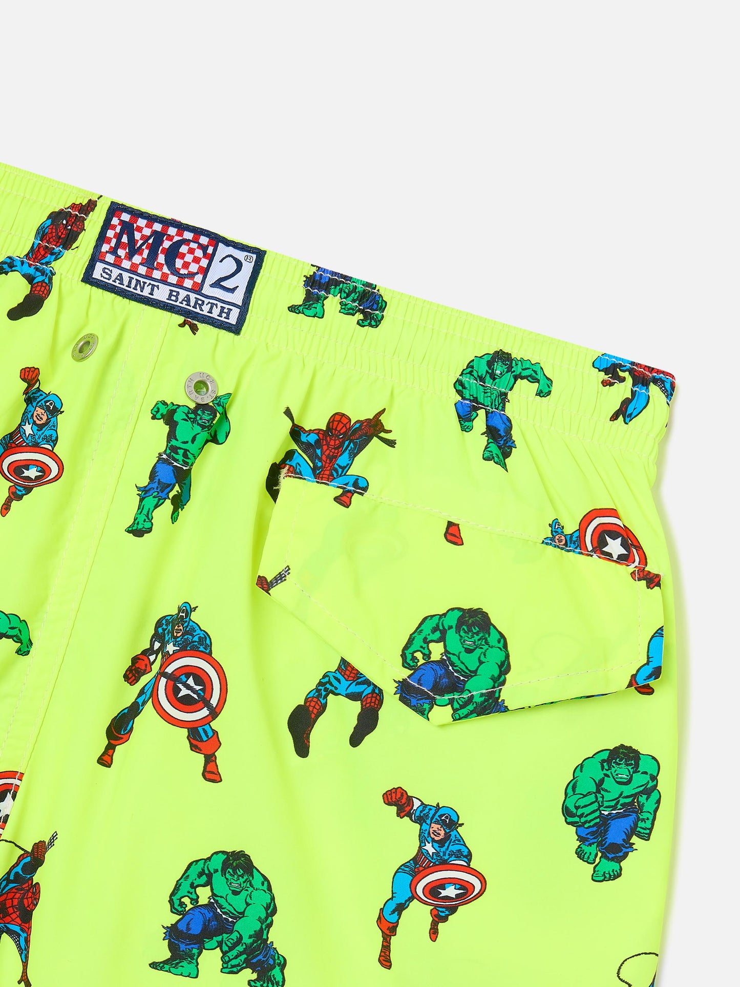 Bañador corto Jean Lighting con estampado integral Marvel Superhero | Special Edition 