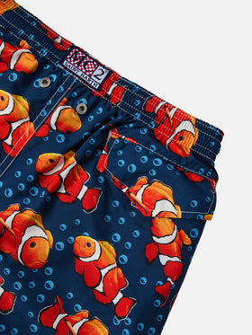 Jean Lighting lightweight fabric swim shorts with fish print