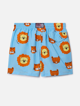 Bañador de tejido ligero para niño Jean Lighting con estampado de leones 