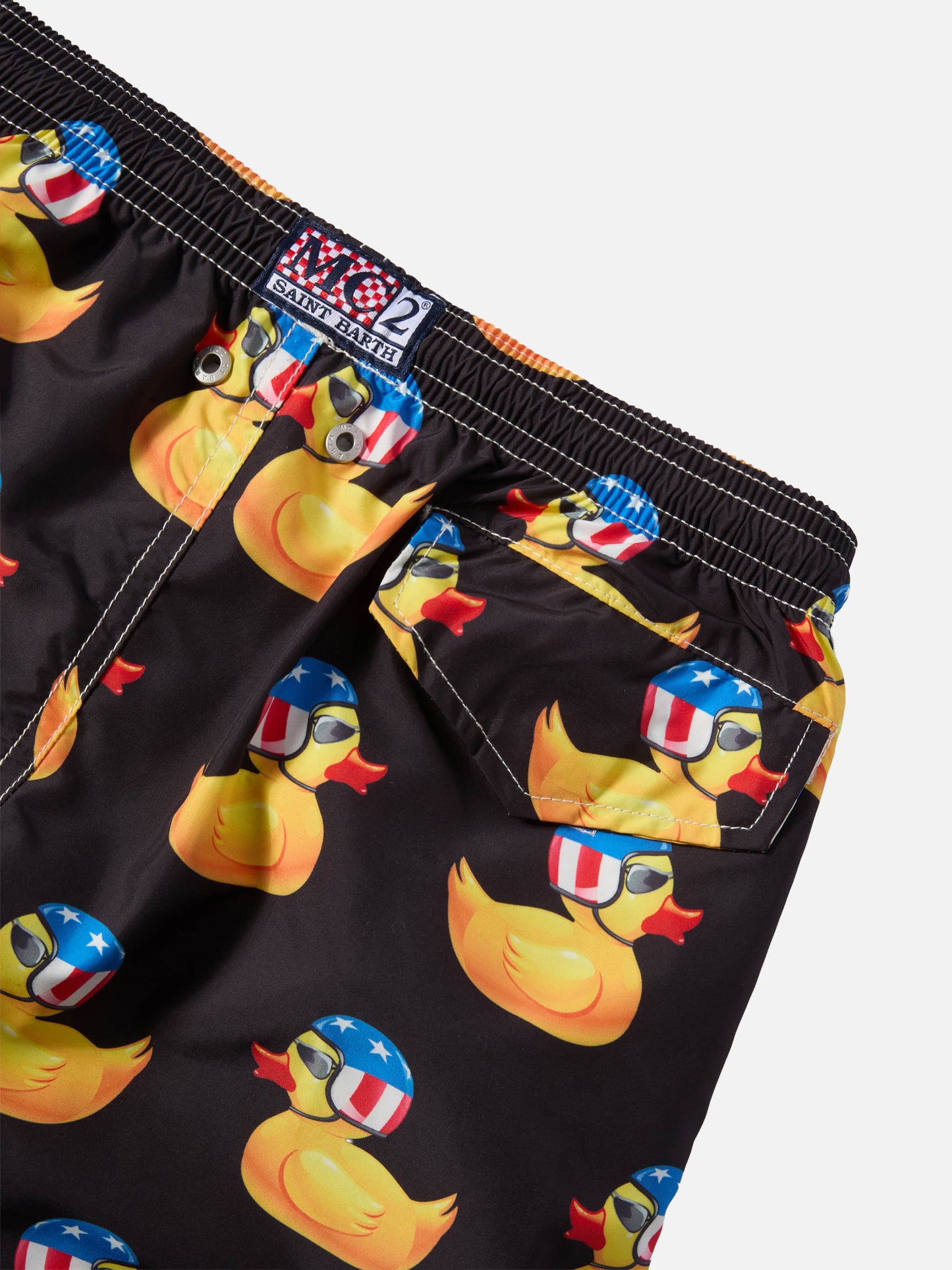 Jean Lighting lightweight fabric swim shorts withrider ducky print