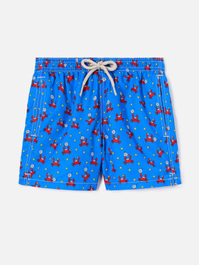 Jean Lighting swim shorts with Crab Playing Padel all-over print
