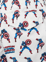 Boy lightweight fabric swim-shorts Jean Lighting with Captain America print | MARVEL SPECIAL EDITION