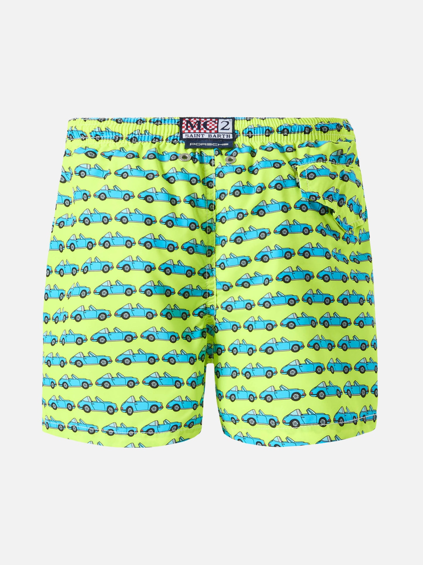 Jean Lighting – Badeshorts aus leichtem Stoff mit Auto-Print