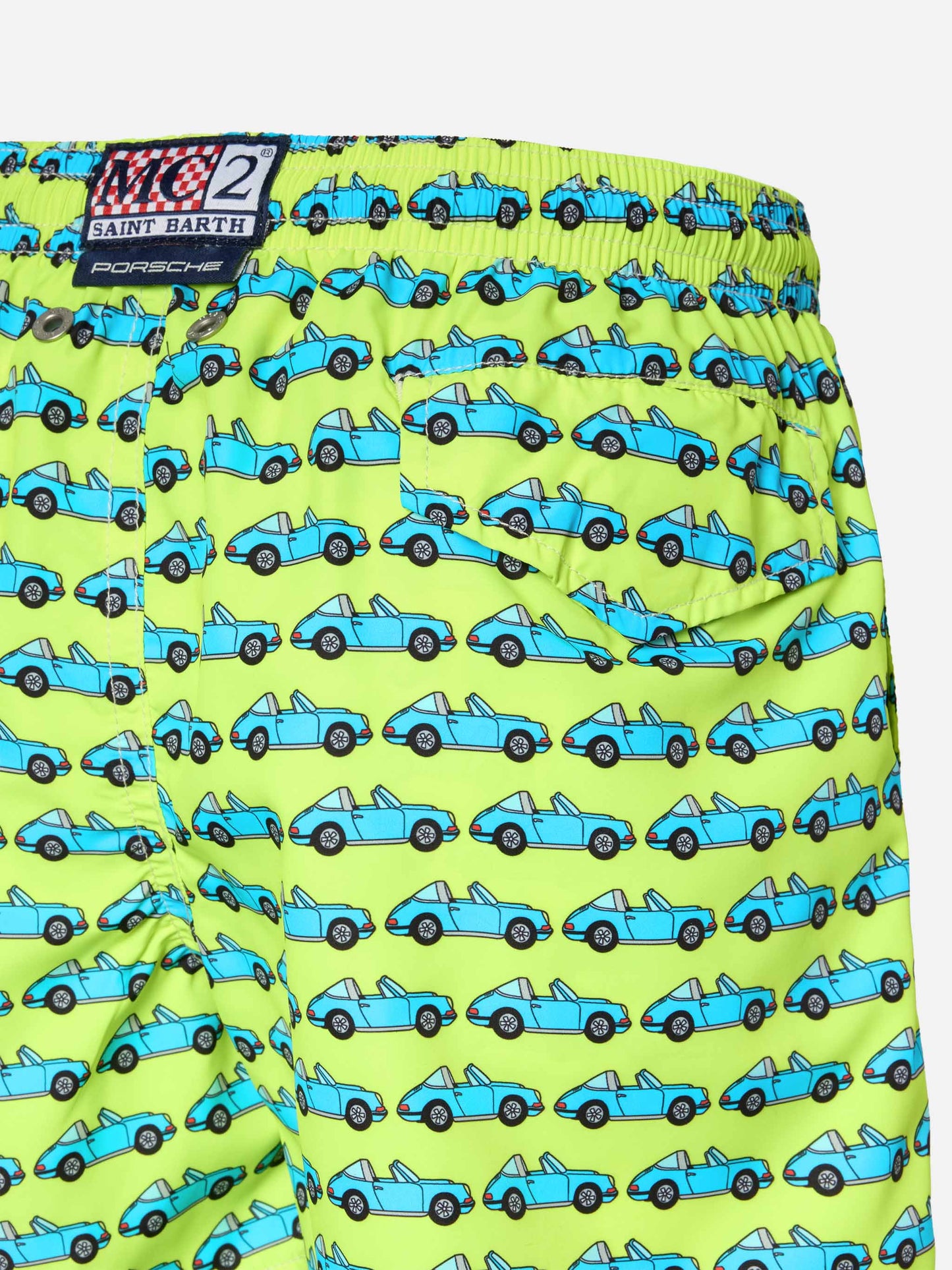 Jean Lighting – Badeshorts aus leichtem Stoff mit Auto-Print