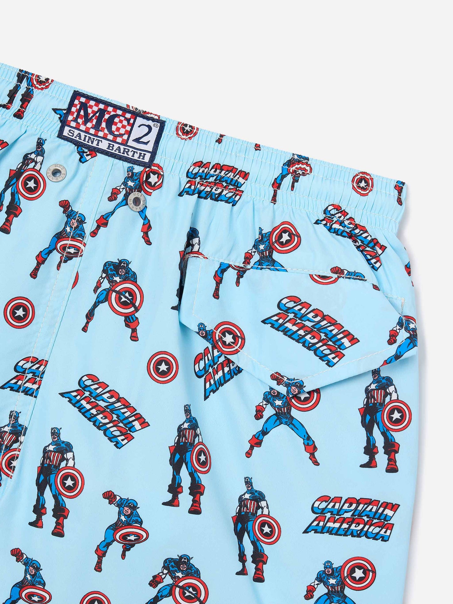 Badeshorts Jean Lighting mit Captain America Allover-Print | Special Edition 