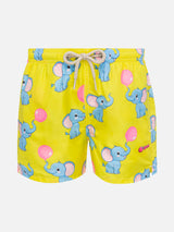 Jean Lighting lightweight fabric swim shorts with Big Babol elephant print | BIG BABOL SPECIAL EDITION