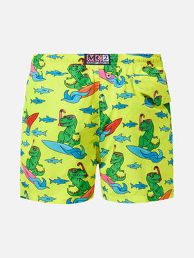 Jean Lighting Badeshorts aus leichtem Stoff mit Dino-Print