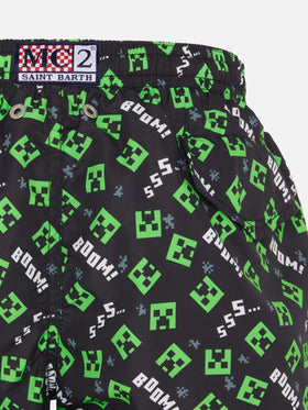Jean Lighting lightweight fabric swim shorts with Minecraft print|MINECRAFT SPECIAL EDITION
