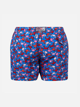 Boy lightweight fabric swim-shorts Jean Lighting with crabs print