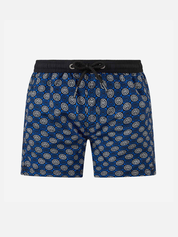 Jean Lighting lightweight fabric swim shorts with Inter logo print|INTER FC SPECIAL EDITION