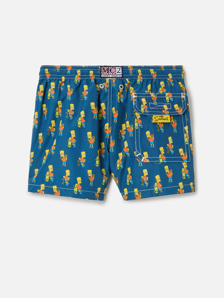 Badeshorts für Jungen aus leichtem Stoff mit Skater-Bart-Aufdruck | DIE SIMPSONS-SONDERAUSGABE