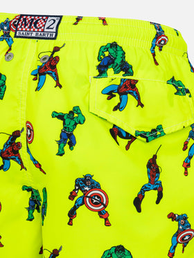 Jean Lighting lightweight fabric swim shorts with Super Heroes print | MARVEL SPECIAL EDITION