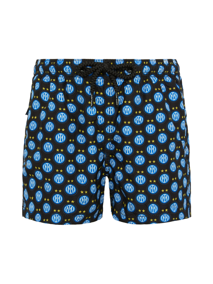 Jean Lighting lightweight fabric swim shorts with Inter logo print | INTER FC SPECIAL EDITION - MC2 Saint Barth
