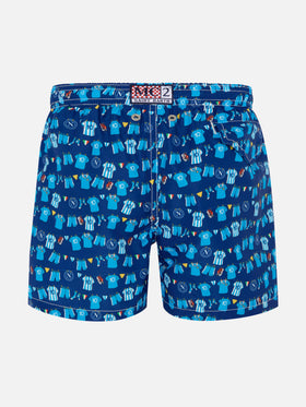 Jean Lighting lightweight fabric swim shorts with Napoli logo print | SSC NAPOLI SPECIAL EDITION