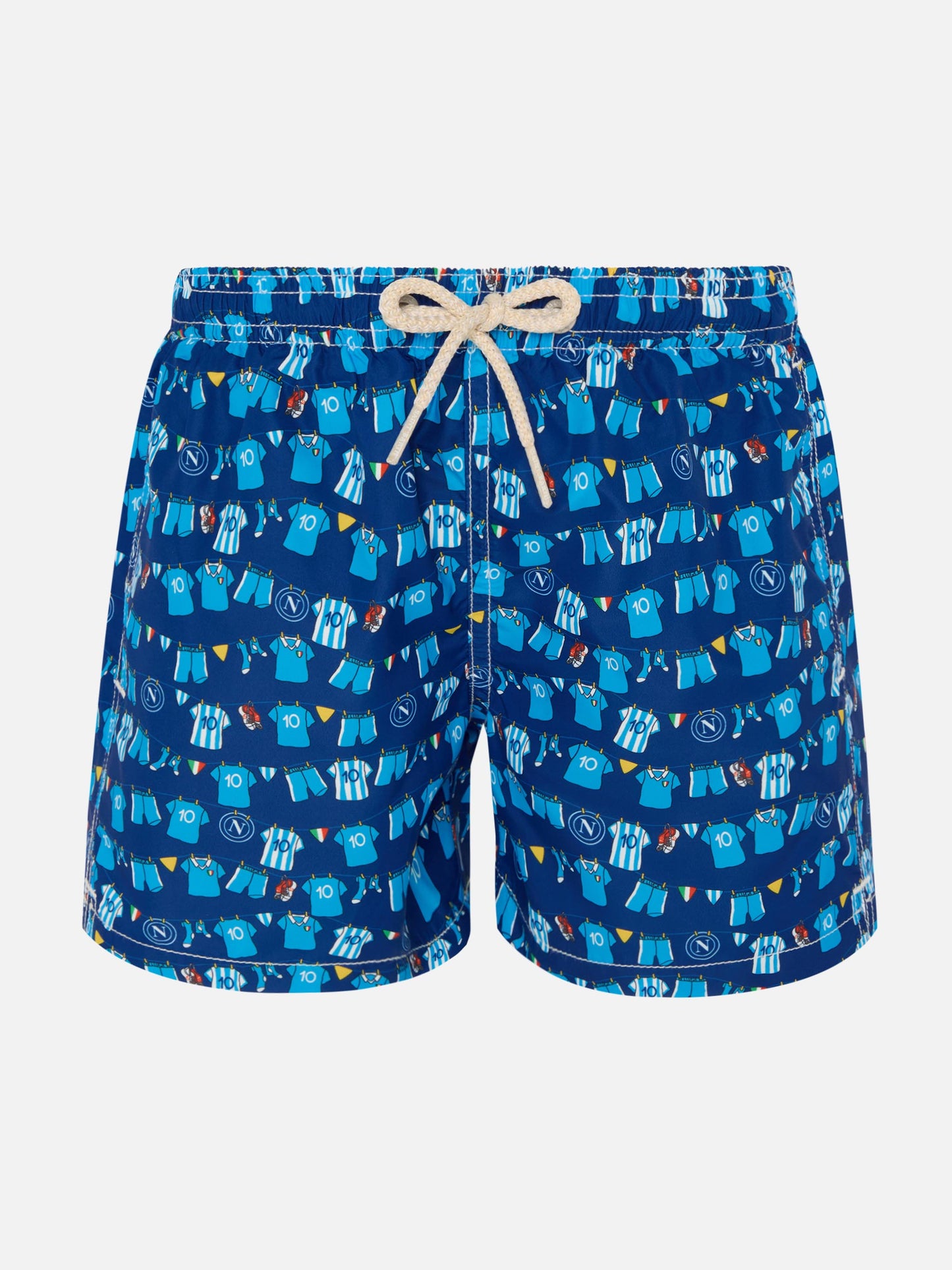 Jean Lighting lightweight fabric swim shorts with Napoli logo print | SSC NAPOLI SPECIAL EDITION