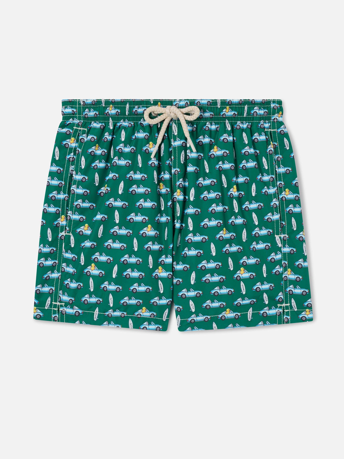 Badeshorts Green Jean Lighting mit Sign Beach-Print 