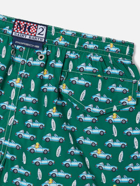 Badeshorts Green Jean Lighting mit Sign Beach-Print 