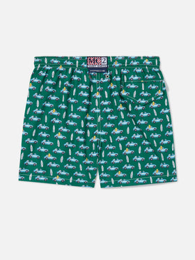 Badeshorts Green Jean Lighting mit Sign Beach-Print 