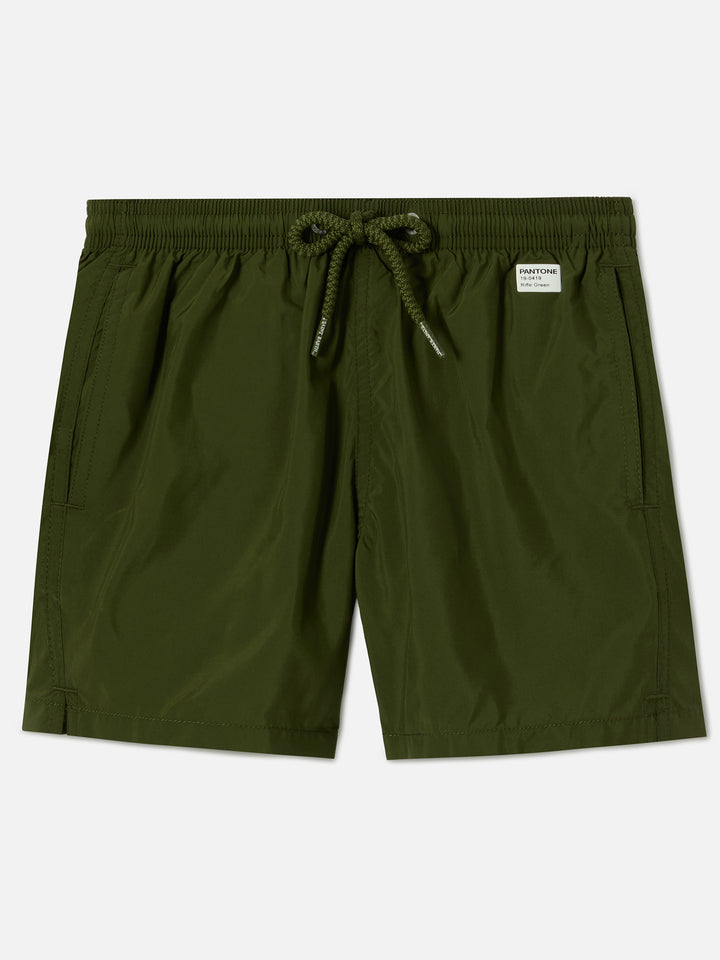 Jean Lighting Pantone swim shorts solid Military Green