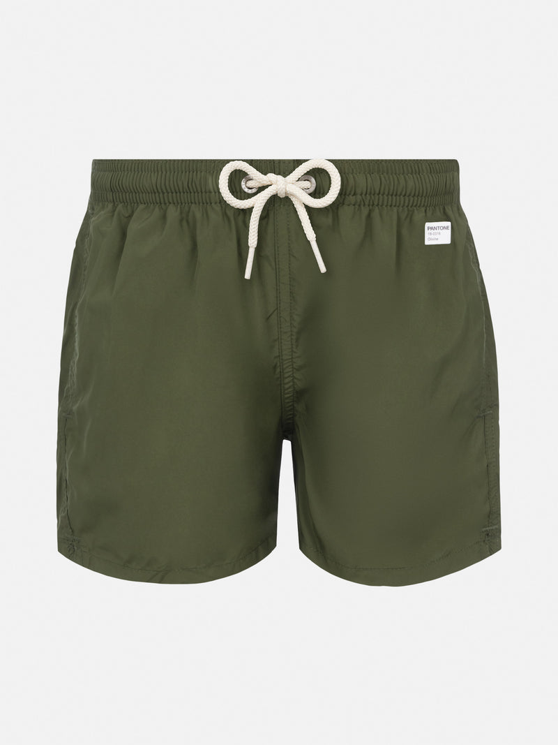 Jean Lighting Pantone lightweight military green swim shorts  | PANTONE® SPECIAL EDITION