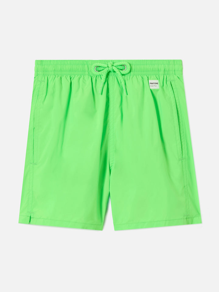 Jean Lighting Pantone swim shorts solid Fluo Green