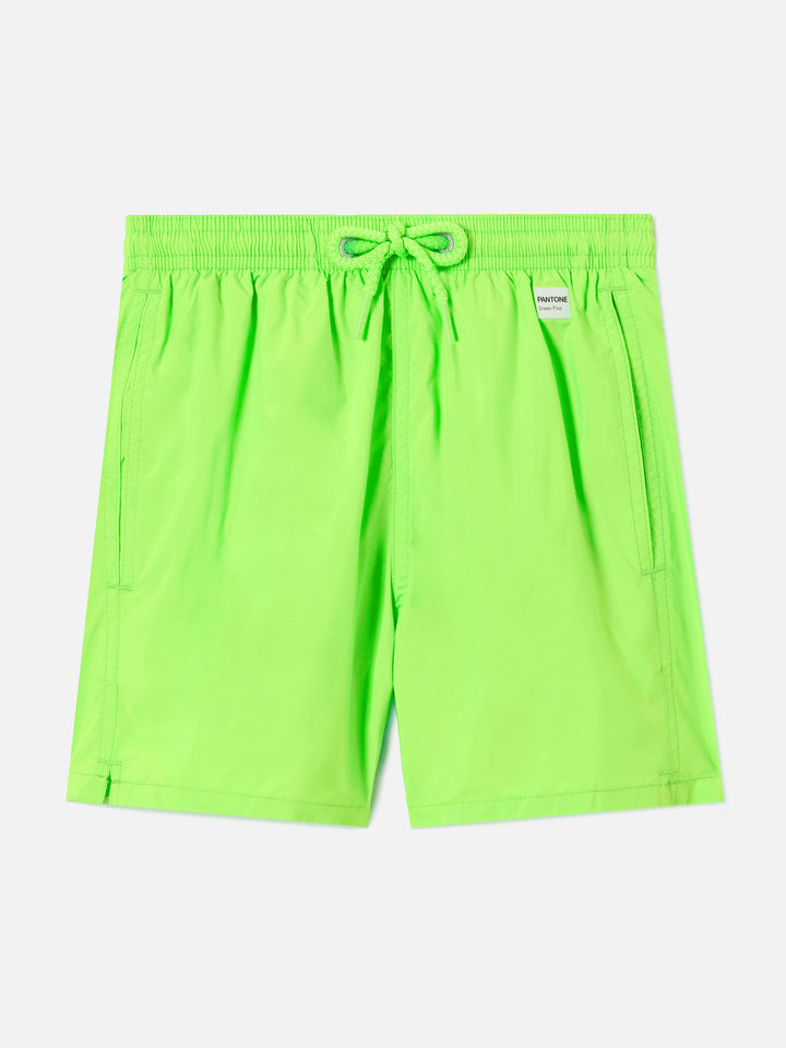 Jean Lighting Pantone swim shorts solid Fluo Green