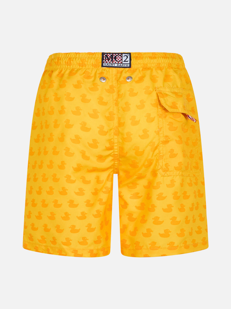 Swimshort boy with temperature-reactive print - Ducky print