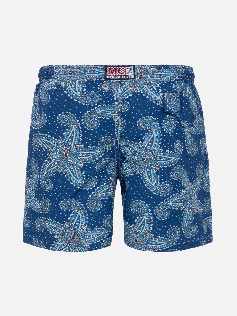 Boy swim shorts with paisley print