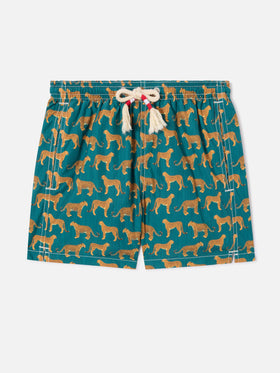 Leichte Jean Lighting 70 Badeshorts mit Cheeta-Print 