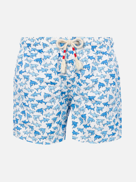 Boy swim shorts with sharks print - MC2 Saint Barth