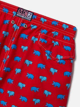Bañador ligero Jean Lighting 70 con estampado de hipopótamo 