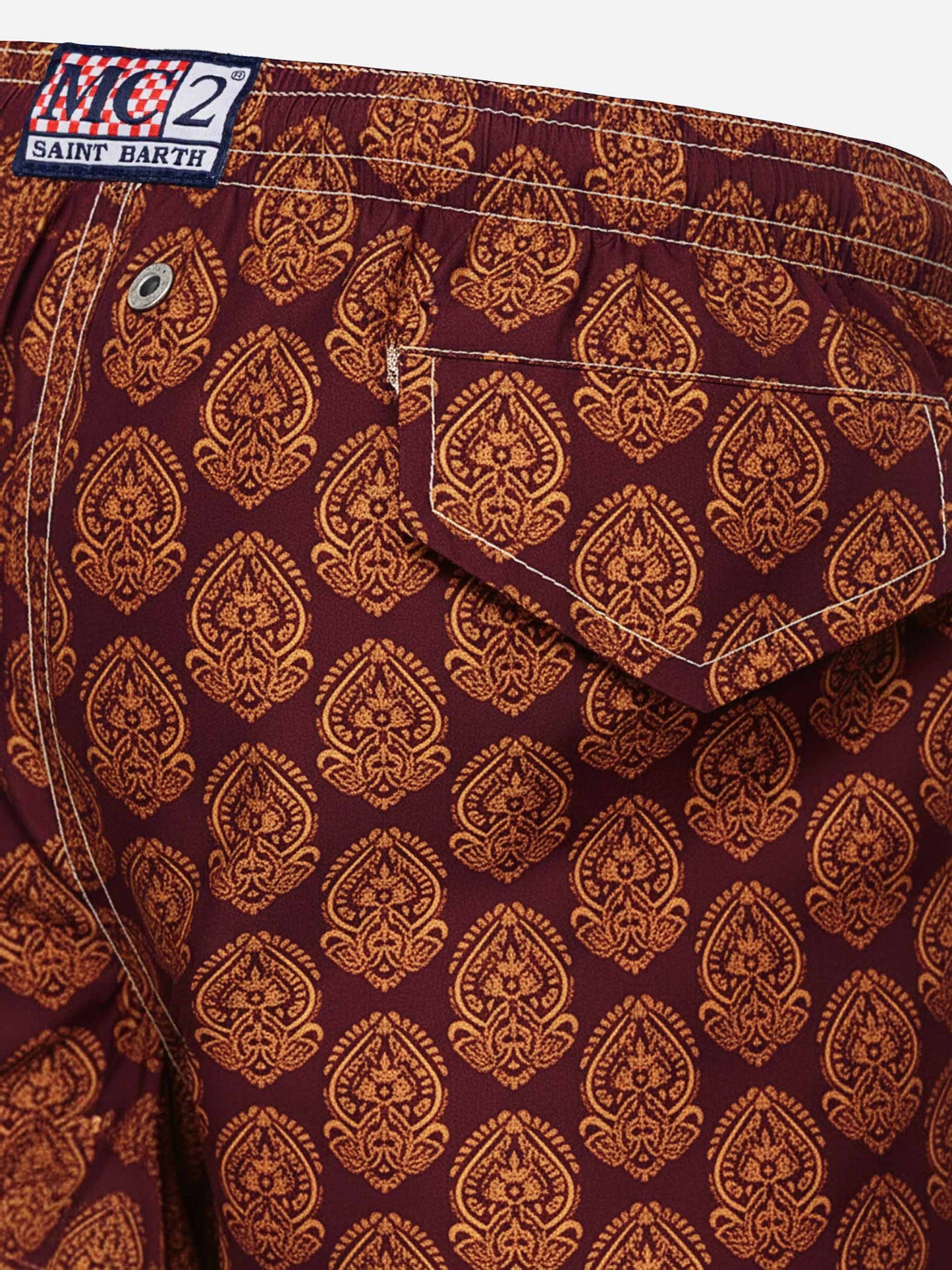 Jean Lighting 70 lightweight swim shorts with indian print