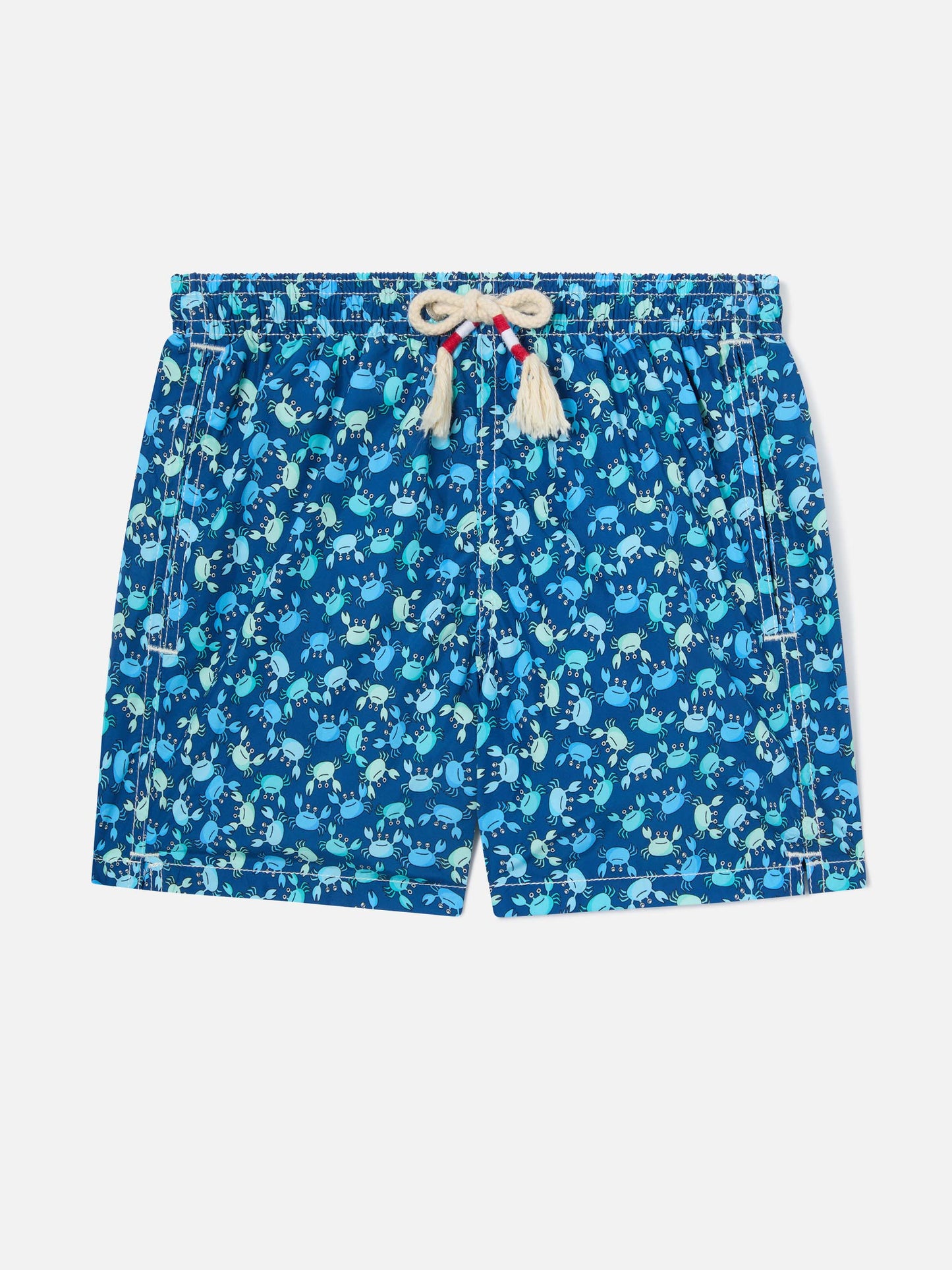 Short de bain garçon en tissu léger Jean Lighting 70 avec imprimé crabes 