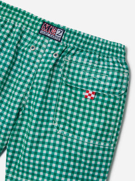 Short de bain garçon à imprimé vichy 