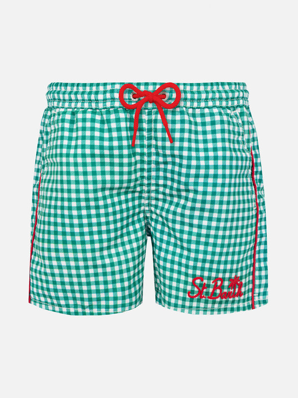 Badeshorts für Jungen mit Gingham-Print