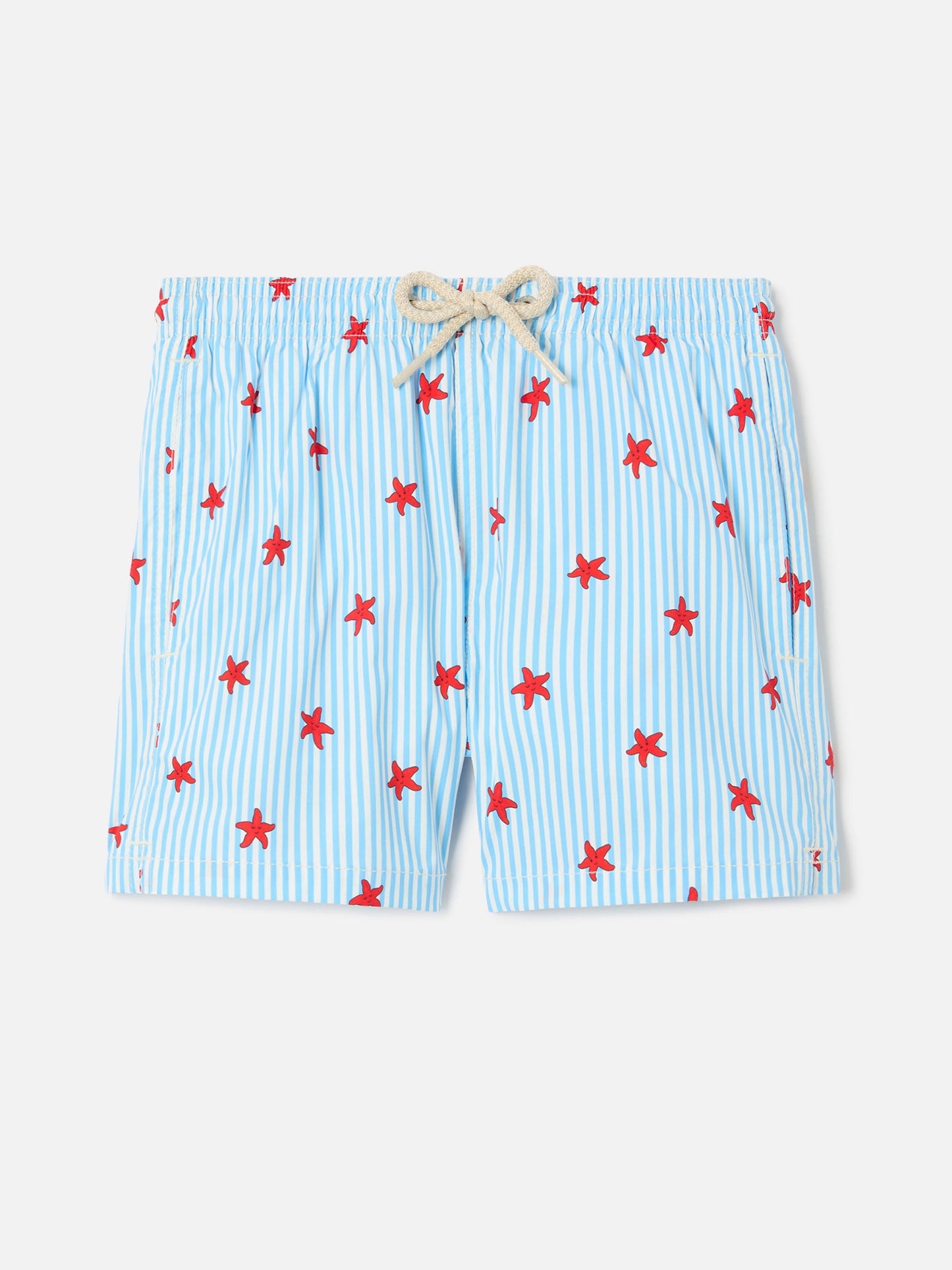 Jean Lighting Stretch swim shorts striped with all-over starfish print