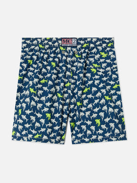 Jean Lighting Stretch swim shorts with all-over sharks print