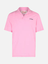 Polo da uomo in spugna rosa Jeremy