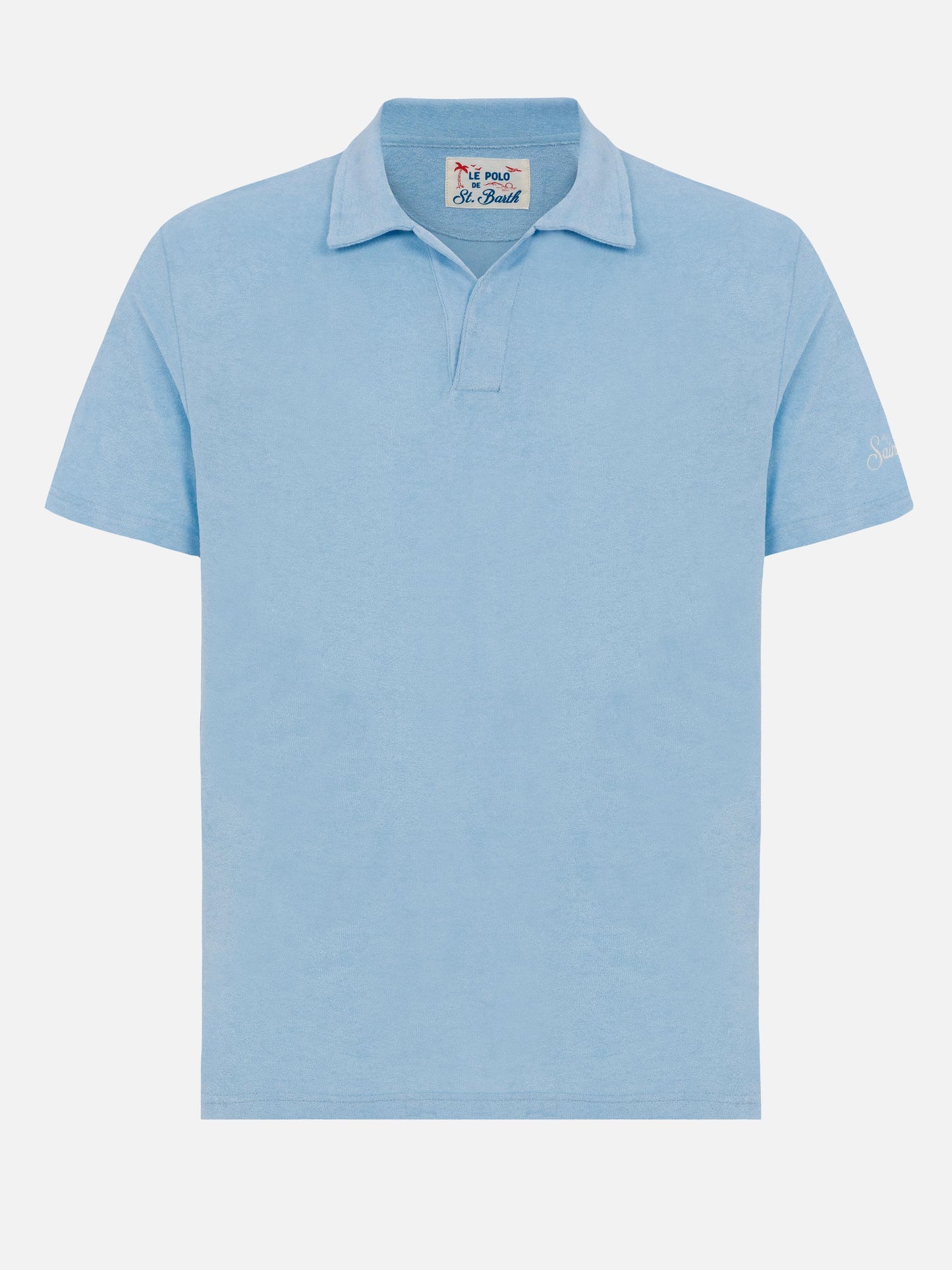 Jeremy light blue terry polo shirt