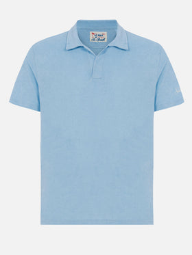Jeremy light blue terry polo shirt