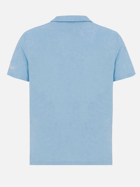 Jeremy light blue terry polo shirt