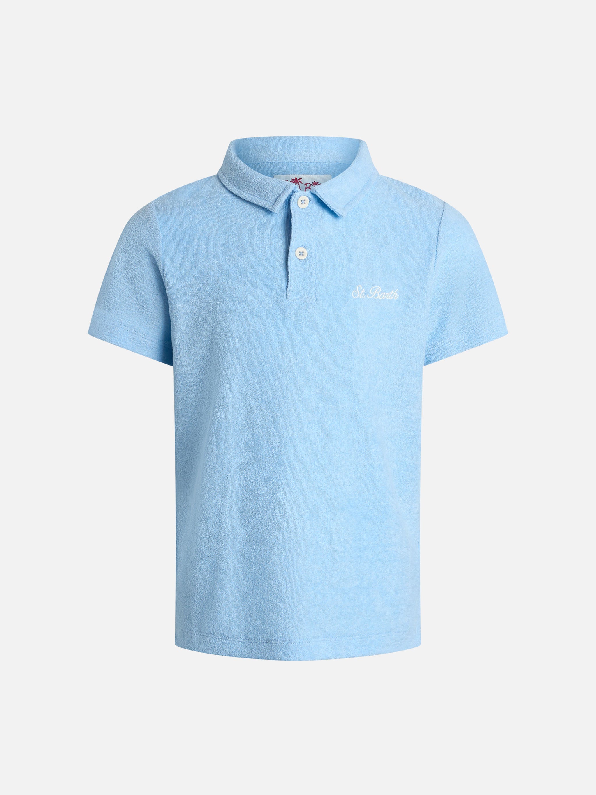 Boy light blue terry polo shirt Jeremy Jr – MC2 Saint Barth