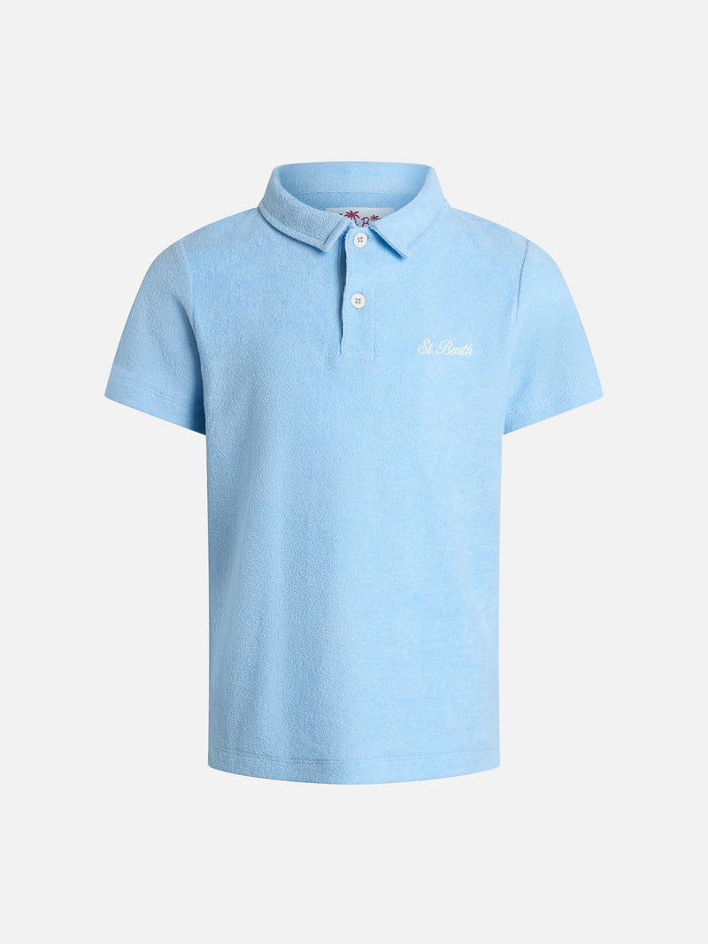 Hellblaues Frottee-Poloshirt für Jungen Jeremy Jr