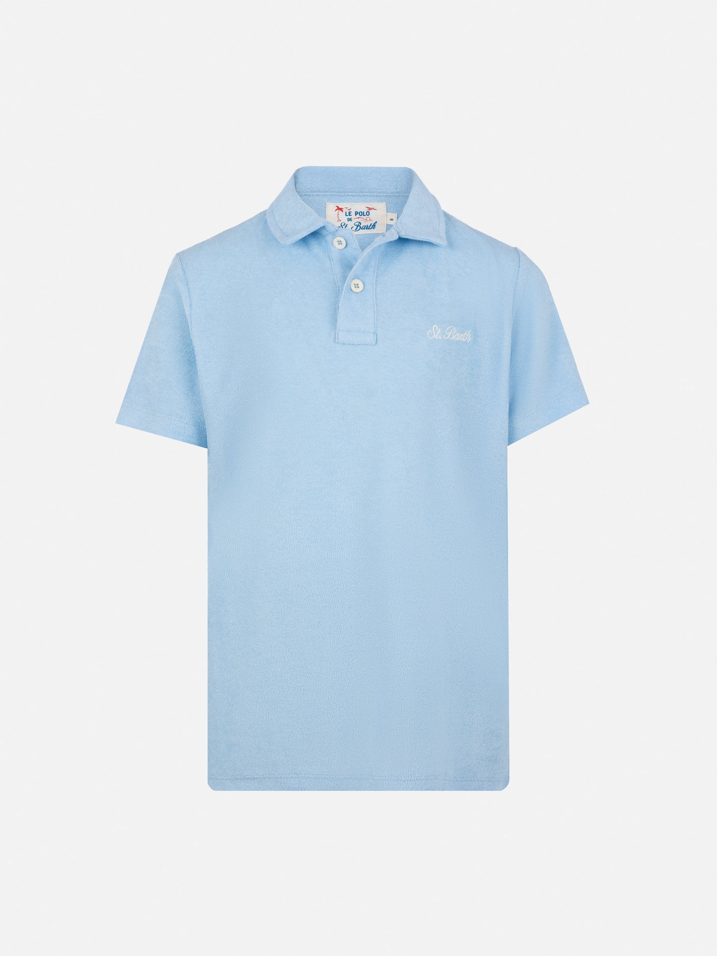 Jeremy Jr light blue terry polo shirt